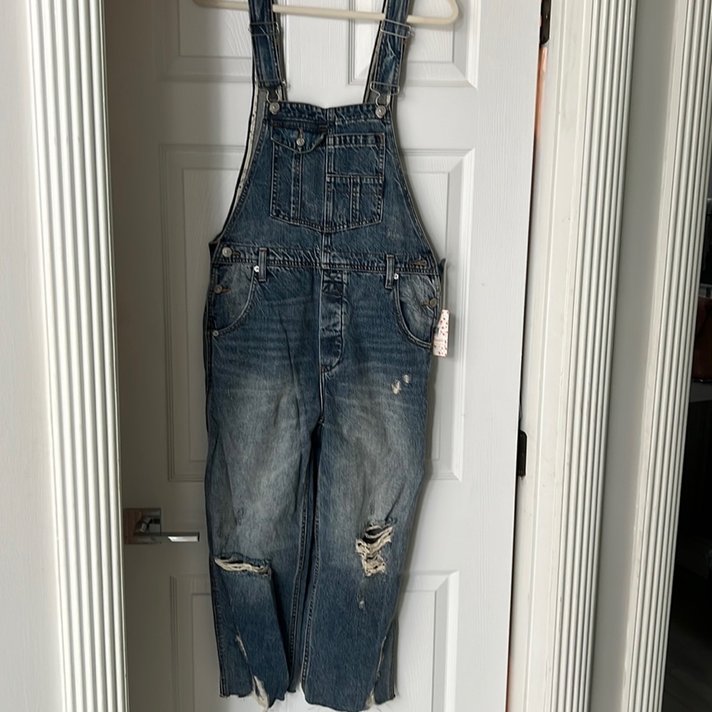 Free people denim overalls NWT